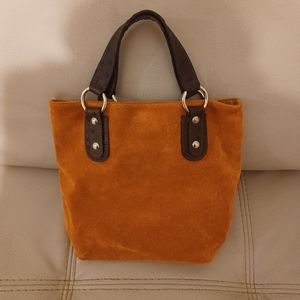 Maurizio Taiuti Suede Purse NWOT Approx 11X9.5X3 Genuine Leather Made in Italy